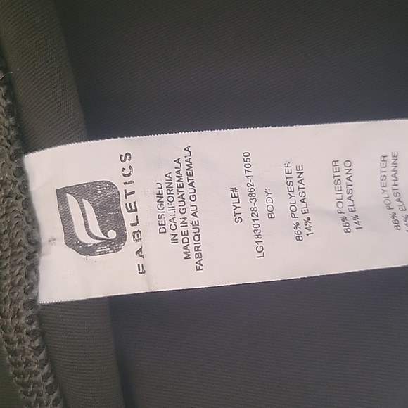 Fabletics Green Mid-rise Cropped Leggings size L - Picture 3 of 5